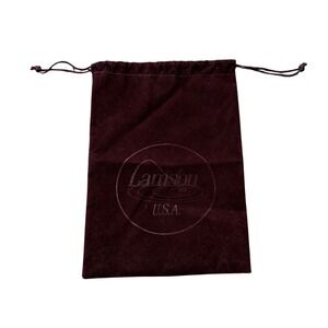 Lamson USA Burgundy‎ Velvet Drawstring Pouch Reel Bag Small Storage 3j2
